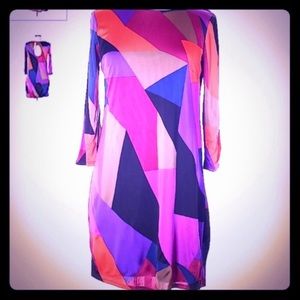 Trina Turk NWT geometric retro stretchy dress